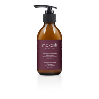 Lozione corpo idratante & illuminante Cigliegia con ambra con effetto glow Mokosh