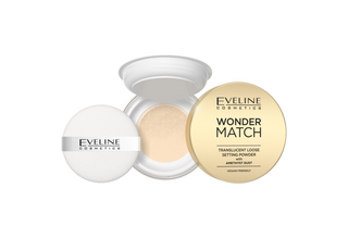 Cipria trasparente per il fissaggio con polvere di ametista Wonder Match Eveline