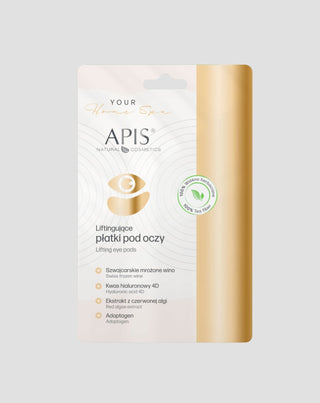 Liftingujące płatki pod oczy z kwasem hialuronowym 4D dla skóry dojrzałej Apis - 1