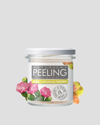 Scrub al sale naturale con burro di karité di fico d'India e vitamina E fortemente rassodante E-Fiore - 1