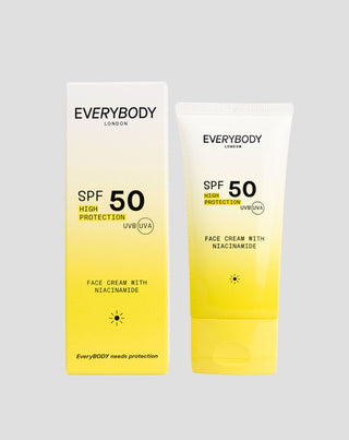 Crema viso idratante ad alto SPF 50 con niacinamide Everybody London - 1