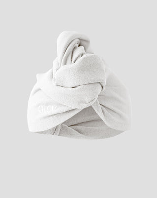 Turbante bianco per capelli che riduce il tempo di asciugatura per tutti i tipi di capelli Hair Wrap Glov - 1