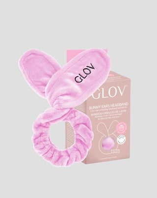 Fascia per capelli per una facile pulizia a forma di orecchie da coniglietto Bunny Ears Pink Glov - 3