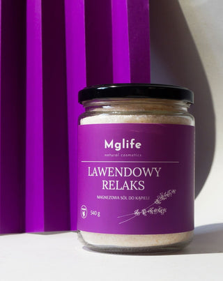 Sale da bagno al magnesio con sali di Epsom e olio essenziale Lavanda Relax Mglife - 2