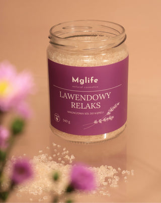 Sale da bagno al magnesio con sali di Epsom e olio essenziale Lavanda Relax Mglife - 3