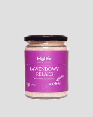 Sale da bagno al magnesio con sali di Epsom e olio essenziale Lavanda Relax Mglife - 1
