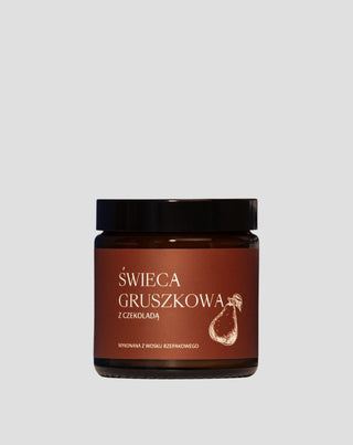 Candela naturale alla cera di colza profumata alla pera con cioccolato Mglife - 1