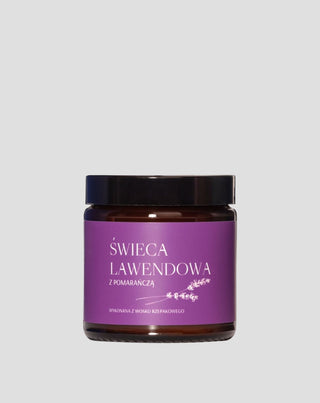 Candela di colza Candela Lavanda con arancia con stoppino 100% cotone Mglife - 1