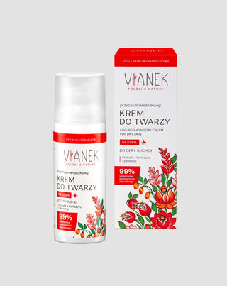 Crema viso giorno antirughe per pelli secche con trifoglio rosso Vianek - 2