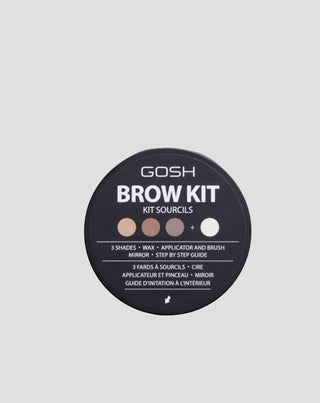 Palette di 3 ombretti e cera trasparente per lo styling delle sopracciglia, per risultati di lunga durata Gosh - 3