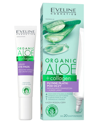 Patch liquide contorno occhi con aloe vera e collagene per ridurre rughe e zampe di gallina 4in1 Eveline