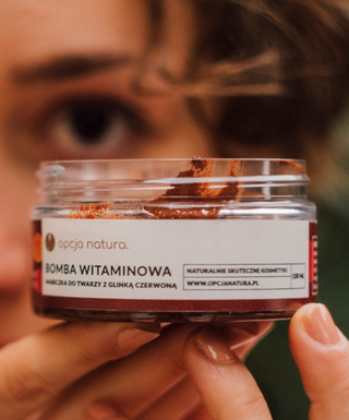 Maschera viso e corpo bomba vitaminica con argilla rossa 100% naturale Opcja Natura - 2