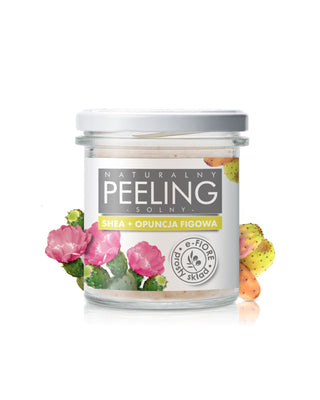 Scrub al sale naturale con burro di karité di fico d'India e vitamina E fortemente rassodante E-Fiore - 1