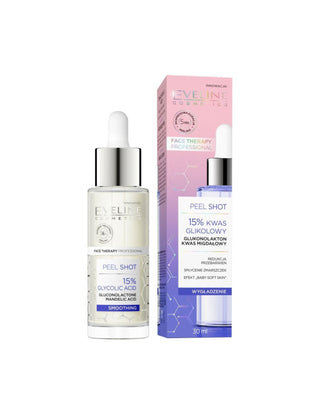 Trattamento peeling all'acido glicolico al 15% che riduce le discromie Peel Shot Eveline Cosmetics