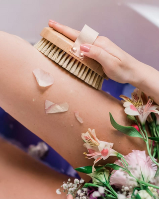 Spazzola in agave di bambù per massaggio a secco del corpo Crystallove - 2