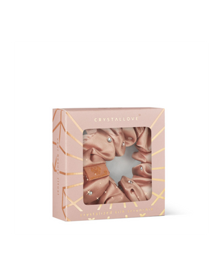 Elastico per capelli in seta con cristalli – rose gold Crystallove - 4