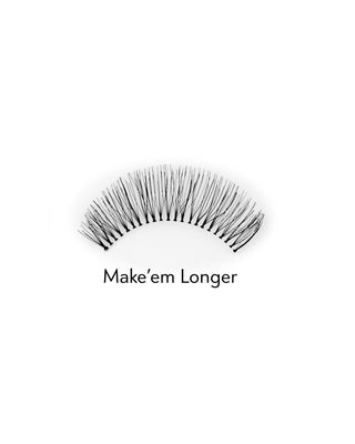 Ciglia artificiali 2d utilizzabili più volte, ad effetto naturale, Make'em Longer Bamm!Lashes - 2