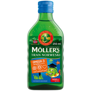 Olio di fegato di merluzzo norvegese Moller's aromatizzato alla frutta con 600 UI di vitamina D3 - 1