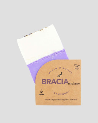 Sapone lenitivo e idratante in barra alla lavanda con olio di riso e burro di karité Bracia Mydlarze_3 - 3