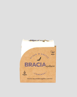 Sapone solido lenitivo e idratante alla lavanda con olio di riso e burro di karité Bracia Mydlarze - 1