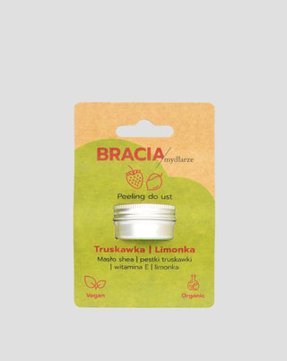 Esfoliante labbra fragola e lime con vitamina E idratante e levigante Bracia Mydlarze_3 - 3