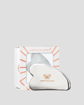 Piastra per massaggio viso gua sha in acciaio inox Cryo Ice Gua Sha Crystallove - 1