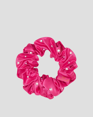 Elastico per capelli in seta con cristalli – hot pink Crystallove_3 - 3