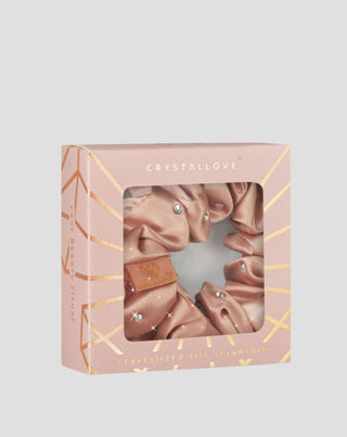 Elastico per capelli in seta con cristalli – rose gold Crystallove_4 - 4