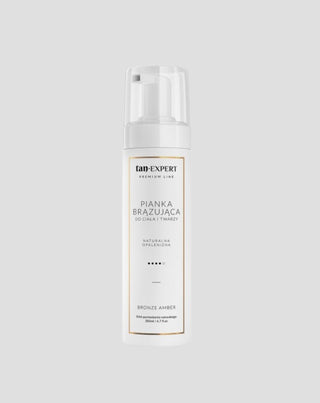 Mousse autoabbronzante leggera nella tonalità Bronze Amber per viso e corpo TanExpert