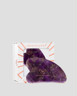 Piastra per massaggio viso gua sha in ametista pietra di armonia e relax Crystallove - 1