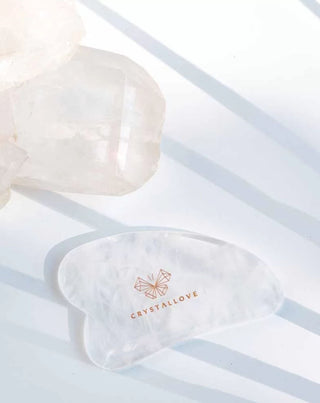 Pietra per il massaggio facciale Gua sha in cristallo di rocca con proprietà purificanti Crystallove - 2