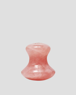 Spazzola per massaggio viso in quarzo rosa naturale Crystallove - 1