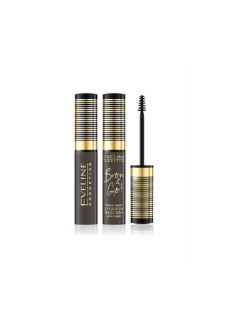 Mascara per le sopracciglia con micro-fibre n. 02 dark Brow and Go! Eveline