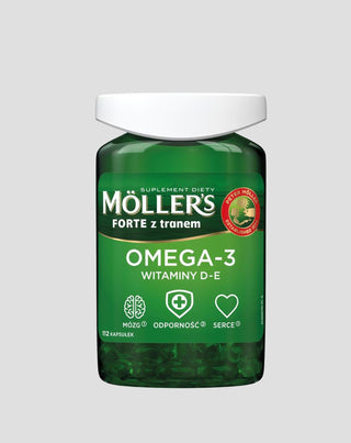 Integratore alimentare con acidi Omega-3 e vitamina D - E Forte Moller's 112 capsule - 1