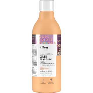 Olio emolliente per capelli a media porosità e crespi So!Flow