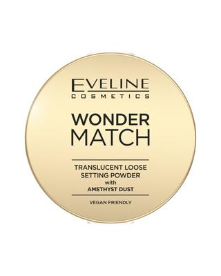 Cipria trasparente per il fissaggio con polvere di ametista Wonder Match Eveline