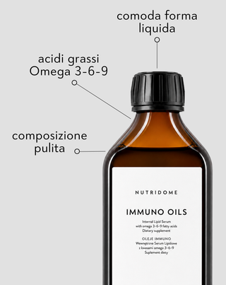 Oli per il sistema immunitario con acidi grassi omega 3-6-9 in forma liquida Immuno Nutridome 250 ml - 4