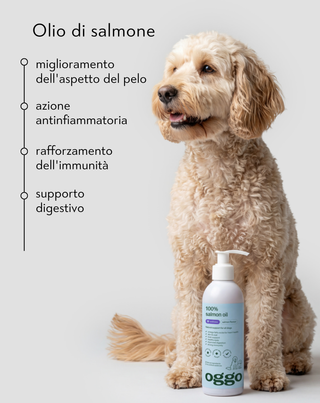 Olio di salmone 100% alimento complementare per cani per immunità ed energia Oggo 250 ml - 2