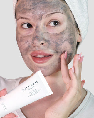 Peeling viso disintossicante con carbone di bambù attivo e argilla bianca Nutridome - 2