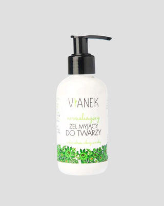 Gel detergente normalizzante per pelli problematiche con estratto di corteccia di salice bianco Vianek - 1