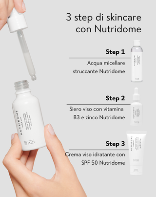 Siero viso con vitamina B3 10% e zinco 1% contro l'acne Nutridome - 4