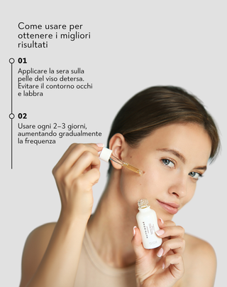 Siero viso ringiovanente con retinolo 0,3% antirughe Nutridome - 4