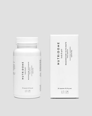 Glicinato di magnesio per crampi, stanchezza e stress, delicato per lo stomaco Nutridome - 2