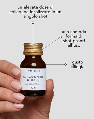 Shot di collagene liquido 12 000 mg con vitamine integratore alimentare Nutridome 30 ml - 4