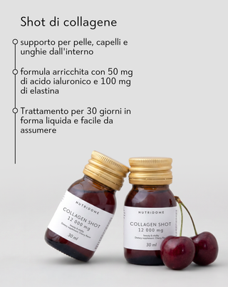 Shot di collagene liquido 12 000 mg con vitamine integratore alimentare Nutridome 30 ml - 2
