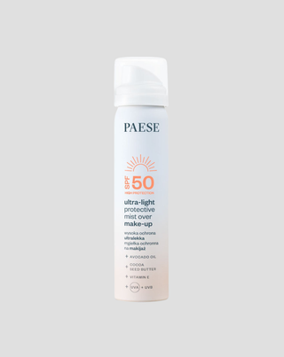 Nebbia protettiva ultraleggera per il trucco con protezione solare SPF50 di Paese - 1