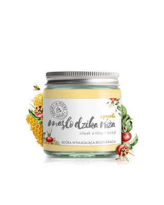 Burro di rosa selvatica rigenerante con miele per pelli secche che hanno bisogno di essere rivitalizzate E-Fiore - 1