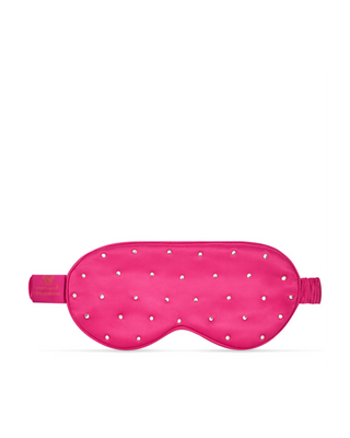 Maschera per dormire in seta decorata con cristalli – hot pink Crystallove - 2