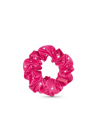 Elastico per capelli in seta con cristalli – hot pink Crystallove