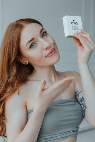 Lenti a contatto colorate verdi con striature argentate green moons no. 3 Ovio - 2